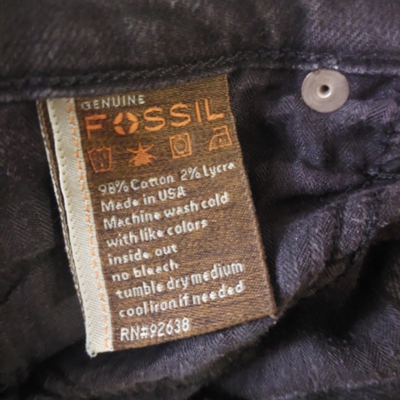 FOSSIL WOMENS SLATE BLACK SKINNY DENIM JEANS - Picture 10 of 11